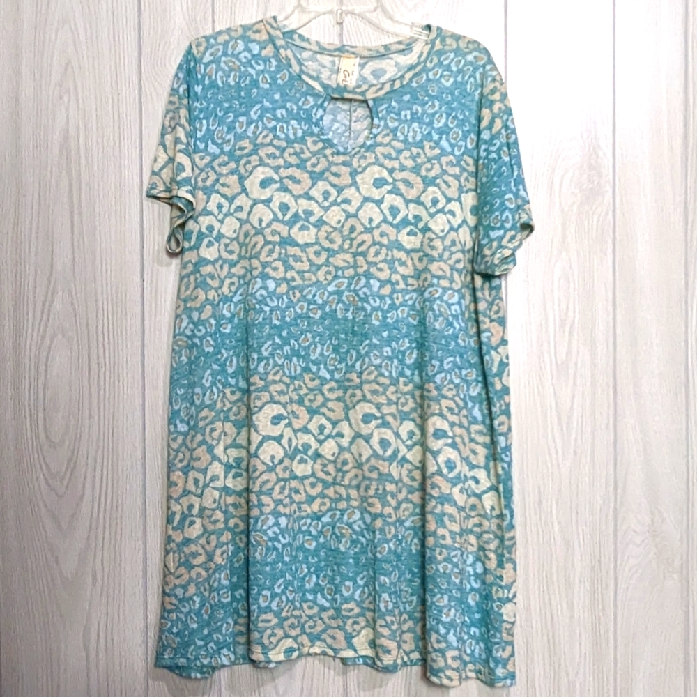 CREPAS Tunic Top 3X SOFT COZY Keyhole Neckline Stretchy Comfort